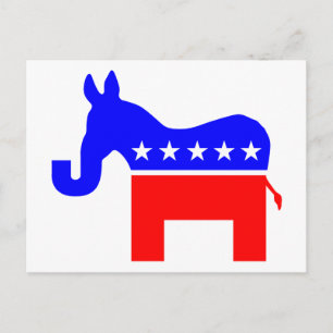 INDEPENDENT & BIPARTISAN - Donkey/Elephant Hybrid Postcard