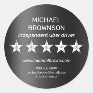 Independent Driver Mobile Car Taxi Classic Round Sticker