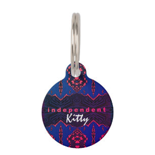 Independent in Purple & Blue  Pet Tag