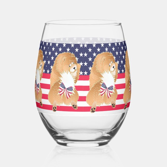 INDEPENDENT-   Red Chow  Stemless Wine Glass (Right)