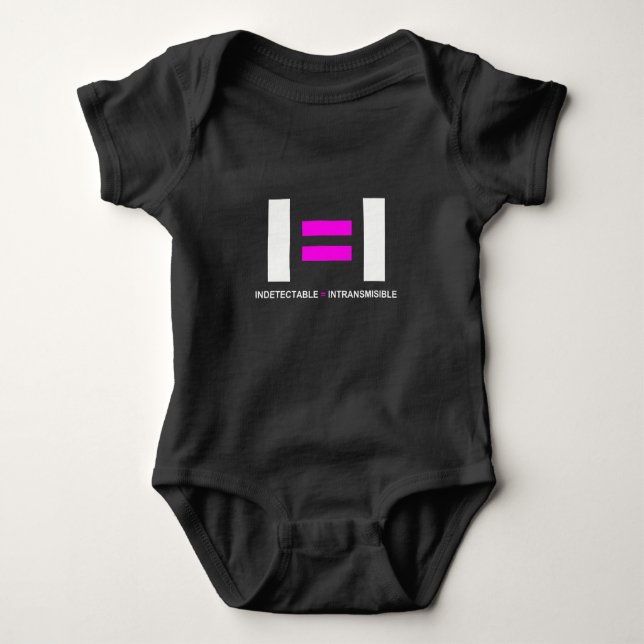 Indetectable es igual a Intransmisible VIH Baby Bodysuit (Front)