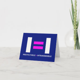 Indetectable es igual a Intransmisible VIH Card