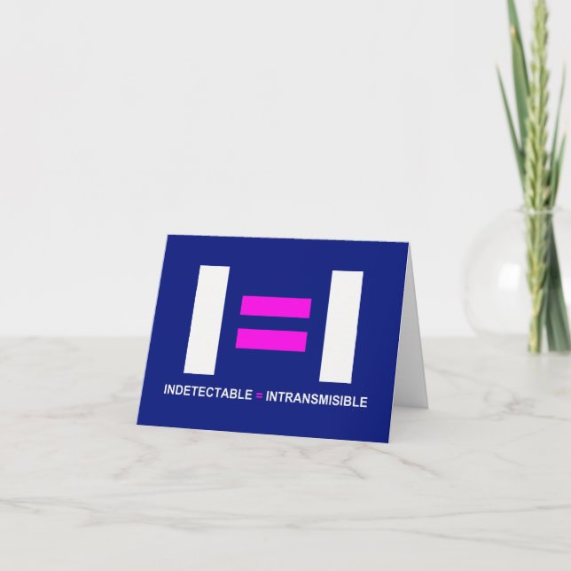 Indetectable es igual a Intransmisible VIH Card (Front)