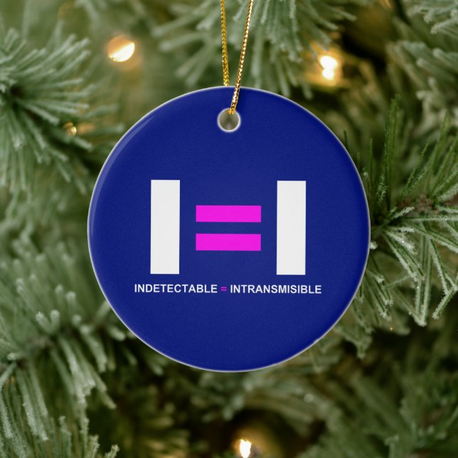 Indetectable es igual a Intransmisible VIH Ceramic Tree Decoration (Tree)