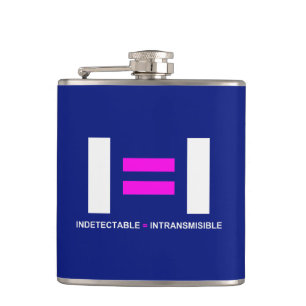 Indetectable es igual a Intransmisible VIH Hip Flask