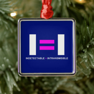 Indetectable es igual a Intransmisible VIH Metal Tree Decoration