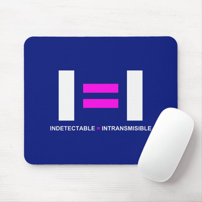 Indetectable es igual a Intransmisible VIH Mouse Mat (With Mouse)