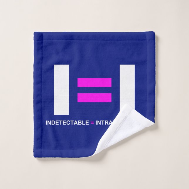 Indetectable es igual a Intransmisible VIH Wash Cloth (Wash Cloth)