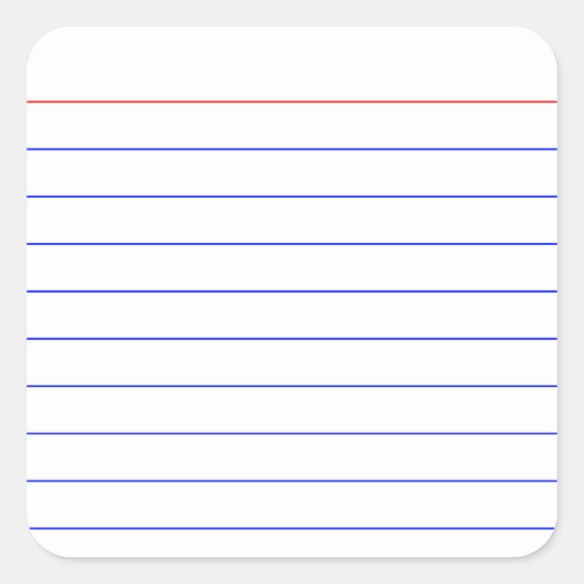 Index Card Square Sticker (Front)