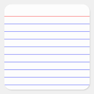 Index Card Square Sticker