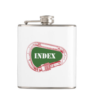 Index Climbing Carabiner Hip Flask