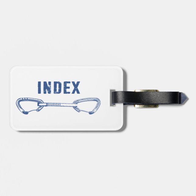 Index Climbing Quickdraw Luggage Tag (Back Horizontal)