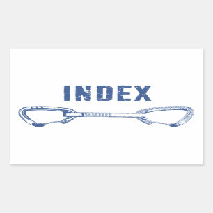 Index Climbing Quickdraw Rectangular Sticker