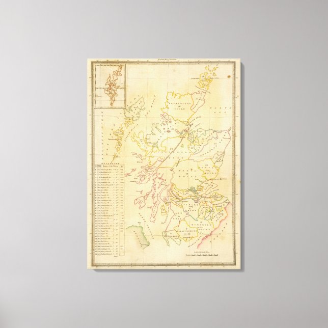 Index map 2 canvas print (Front)