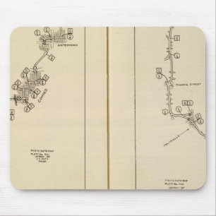 Index map Albany, Saratoga Springs Mouse Mat