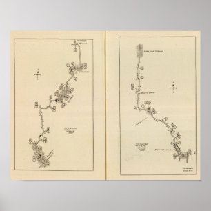 Index map Albany, Saratoga Springs Poster