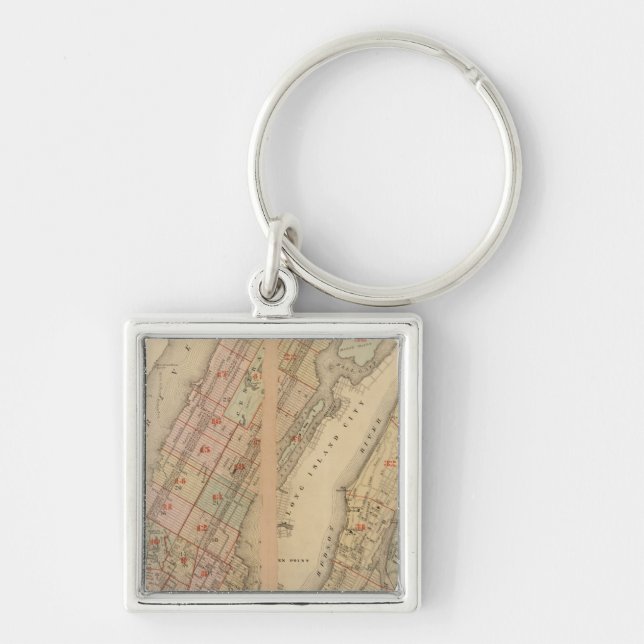 Index map Atlas, city of New York Key Ring (Front)