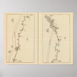 Index map Columbia County Rensselaer County NY Poster