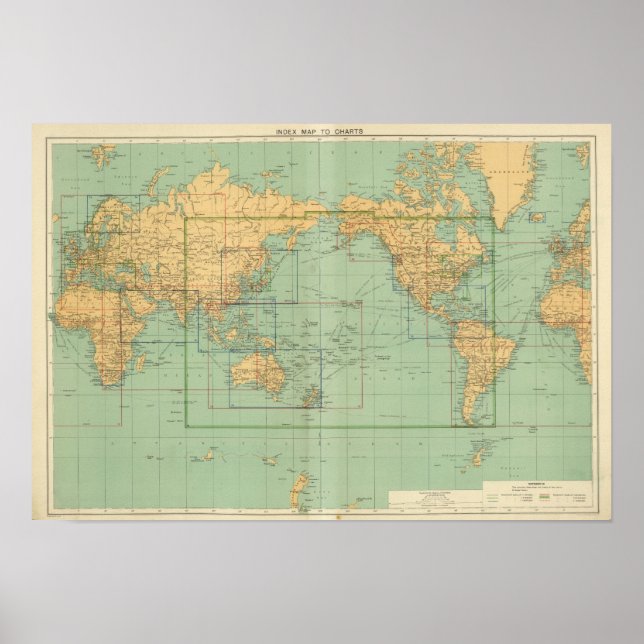 Index map New mercantile marine atlas Poster (Front)