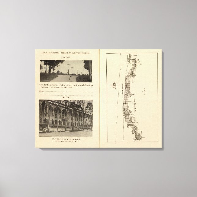 Index map New York City Canvas Print (Front)