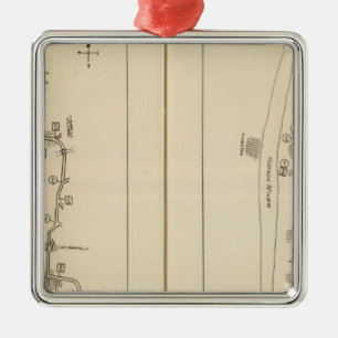 Index map Putnam County Dutchess County New York Metal Tree Decoration