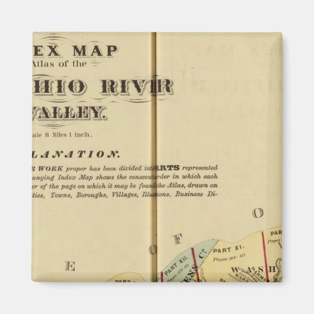 Index map to Atlas of the Upper Ohio River Magnet (Front)