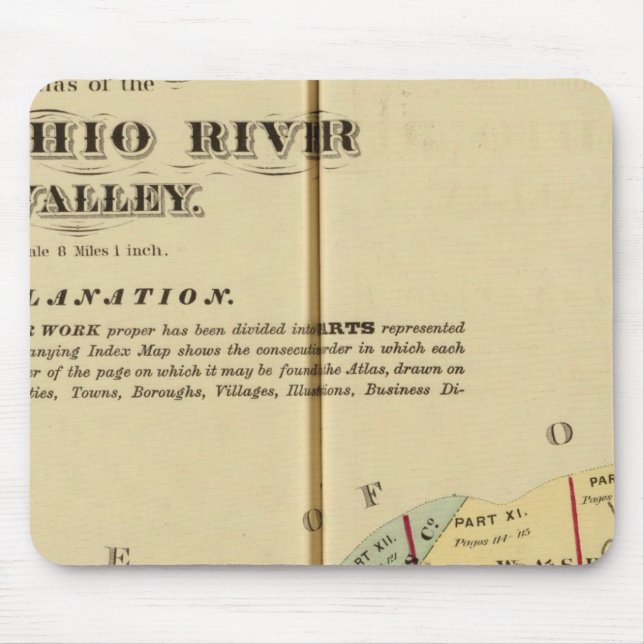 Index map to Atlas of the Upper Ohio River Mouse Mat (Front)