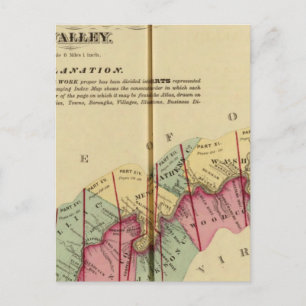 Index map to Atlas of the Upper Ohio River Postcard