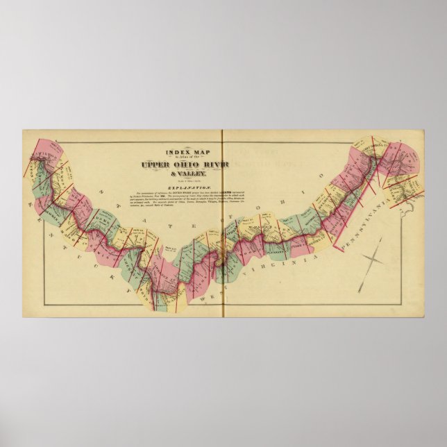 Index map to Atlas of the Upper Ohio River Poster (Front)