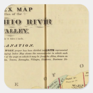 Index map to Atlas of the Upper Ohio River Square Sticker