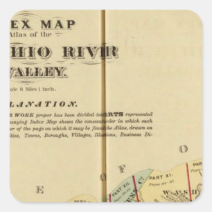 Index map to Atlas of the Upper Ohio River Square Sticker