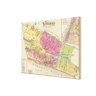 Index map Yonkers atlas Canvas Print