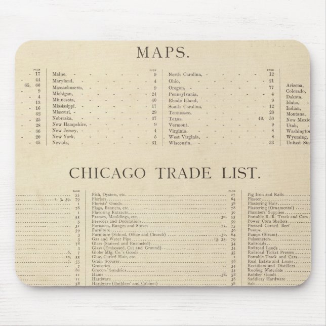 Index New commercial atlas Mouse Mat (Front)