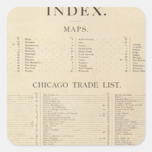 Index New commercial atlas Square Sticker