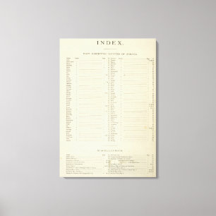 Index New topographical atlas Canvas Print
