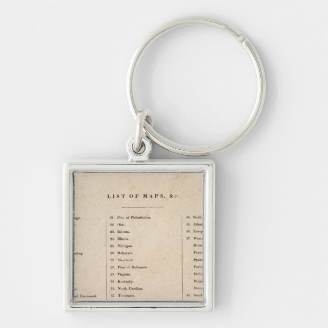 Index of General Atlas of the World Key Ring (Front)