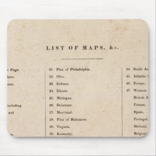 Index of General Atlas of the World Mouse Mat