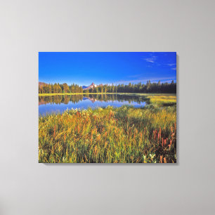 Index Peak reflects into Mud Lake on the Canvas Print