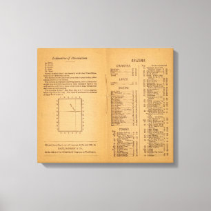 Index Rand McNally's Arizona Canvas Print