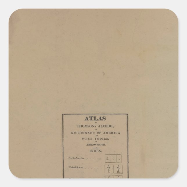 Index to Atlas Square Sticker (Front)