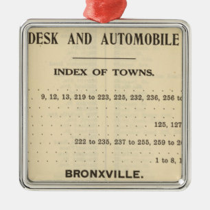 Index Towns, Bronxville Metal Tree Decoration