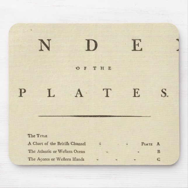 Index West India atlas Mouse Mat (Front)