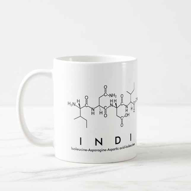 Indi peptide name mug (Left)