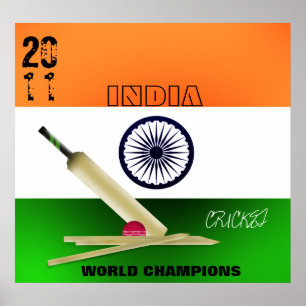 India 2011 ICC World Cup Champions Poster Print