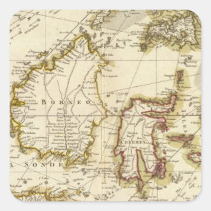 India 3 square sticker