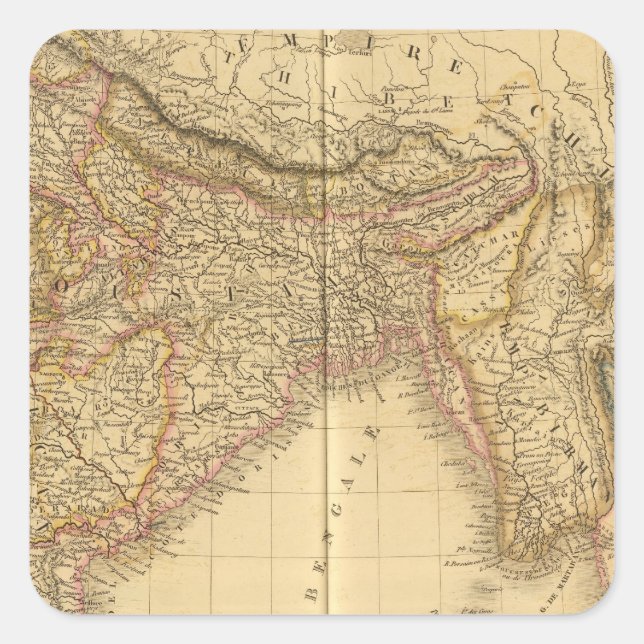 India 5 square sticker (Front)