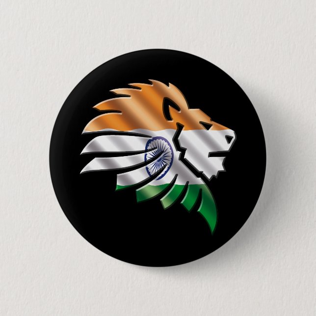 India 6 Cm Round Badge (Front)