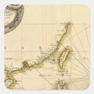 India 6 square sticker