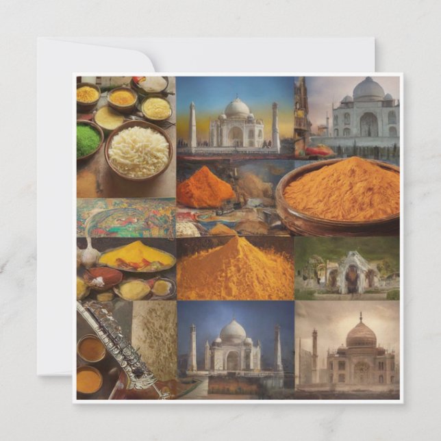 "India:A Land of Diverse beauty" Holiday Card (Front)