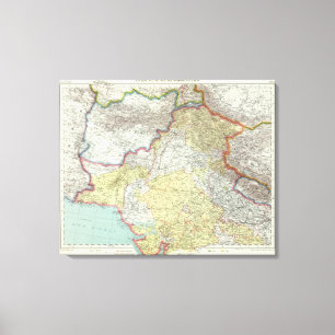 India and Afganistan Canvas Print